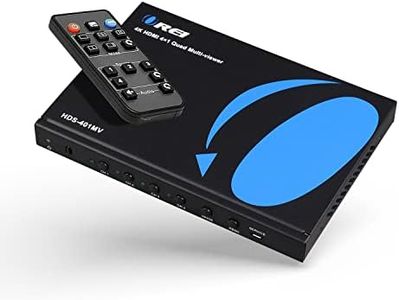 Orei Quad Multi HDMI Viewer 4 in 1 Out HDMI Switcher 4 Ports Seamless Switcher and IR Remote Support 4K @ 30Hz 1080P for PS4/PC/DVD/Security Camera, HDMI Switch VGA Output - HDS-401MV