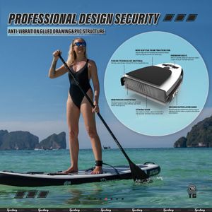 TIGERXBANG 10' Inflatable Paddle Board – Black SUP