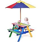 Costzon Kids Picnic Table, Wooden T