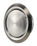 Steinberg14 Stainless Steel 200mm Air Valve for Supply and Exhaust Ventilation - 8 inch Extractor Fan Vent Cover - Round Adjustable Air Vent - Wall Bathroom Diffuser - Ceiling Ventilation