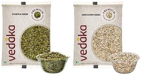 Amazon Brand - Vedaka Amazon Brand Premium Pumpkin Seeds, 200G & Premium Sunflower Seeds, 200G