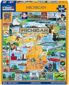 White Mountain Puzzles Best of Michigan - 1000 Piece Jigsaw Puzzle