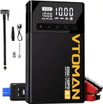 VTOMAN X7 Jump Starter with Air Compressor, 4250A Portable Car Jumper with 160PSI Digital Tire Inflator,12V Lithium Battery Charger Booster Box with Type-C Quick Charge (Up 10L Gas/10L Diesel Engine)