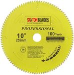 TCT255100TPRO Saxton Professional Range TCT Circular Saw Blade 255mm x 100T x 30mm Bore, 16, 20, 25, 25.4mm Reduction Rings Compatible with Evolution Bosch Makita Dewalt etc