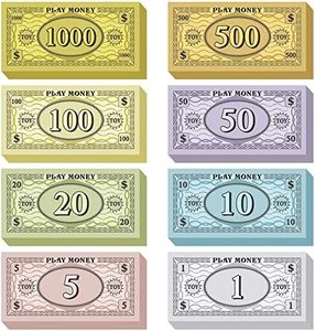 800 Pieces Replacement Play Money Set Prop Money Game Money Play Money for Kids Board Games 8 Denominations: $1000, $500, $100$, $50, $20, $10,$5, $1