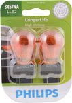 Philips 3457NA LongerLife Miniature Bulb, 2 Pack