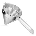 New Star Foodservice 34295 China Cap/Chinois Strainer, 18/8 Stainless Steel, 9-Inch, 2mm Fine Perforations