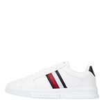 Tommy Hilfiger Men's Supercup LTH Stripes ESS FM0FM04895 Cupsole Sneaker, White (White), 10 UK