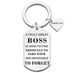Iweca Valentines Day Gifts for Boss Women Lady Boss Day Gifts Keychain for Women Boss Going Away Leaving Gift Goodbye Farewell Mentor Appreciation Key Chain Mentor Supervisor, Silver, Small