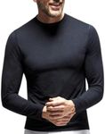 HEAT HOLDERS Ultra LITE™ Thermal Underwear Black Base Layer Tops Mens (AU, Alpha, Large, Regular, Regular, Black)