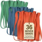 36 Pack Mover Blanket Rubber Bands - Extra Large Rubber Bands for Moving Blankets and Furniture - Variety of Sizes 26in, 30in & 42in - 36 Moving Bands Total - kitchentoolz