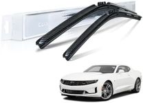 Clix Wipers - Compatible with Chevrolet Camaro (24"/20") Black Carbon Fiber Windshield Wiper Blades, All-Weather Replacement Wipers - Complete Front Set of 2, Includes Quick Connect Clips (2010-2015)