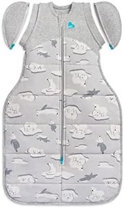 Love To Dream Swaddle Up Transition Bag, Extra Warm for Winter, Arms Up Position, Twin Zip, Zip-Off Wings, 3.5TOG Wearable Blanket, Medium (3-6 Months), Grey…