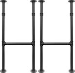 38 Inch Industrial Pipe Table Leg for Bar Height Pub Table, H-Shape, Iron Base Legs Coffee Tables, Desks, Nightstand - Vintage, Mid-Century Modern Aesthetic 2 Pack