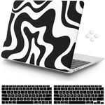 iCasso for MacBook Air 13 Inch Case 2018 2019 2020 Release A2337 M1/A1932/A2179 (New for MacBook air A2337M1/ A1932/A2179, Black Fluid)