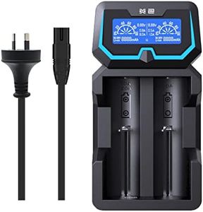 XTAR X2 2-Bay LCD Universal 18650 Charger Extended Version 2A Fast Charger for Rechargeable Batteries Li-ion 26650 21700 18350 16340 14500 Ni-MH AA AAA