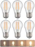 EDISHINE E27 Dimmable Light Bulb, 4.8W (40W Equivalent) E27 Screw Bulb Energy Saving, 2700K Warm White Edison Light Bulbs, Golf Ball P45 LED Light Bulb, No Flicking, 420LM, 6 Pack