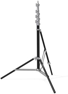 【Space-Saving】RAUBAY 10ft Light Stand – Corner-Style with Air Cushion, Adjustable Photography Light Support with Bubble Level & Independent Leg, Studio Lighting Tripod for Softbox, Video & Photography, Silver (LT30-CS)