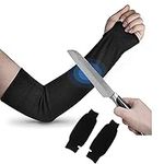 IXIGER Cut Resistant Sleeves,arm Protection For Gardeners,arm Protectors For Thin Skin,45cm Kevlar Sleeves Arm Protection Sleeves For Garden, Kitchen, Welding, Etc.1 Pair （black）