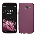 kwmobile Case Compatible with Samsung Galaxy A5 (2017) Case - Soft Slim Metallic TPU Silicone Cover - Metallic Lavender