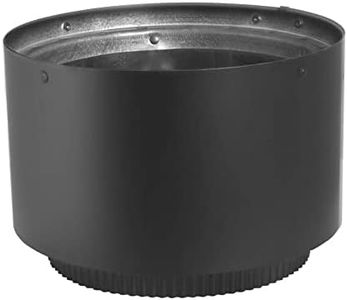 DuraVent DVL 6DVL-AD 6 Inch Stainless Steel Double Wall Air Insulated Section Wood Burning Stove Top Connecting Adapter, Black