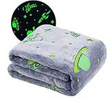 Winthome Glow in The Dark Throw Blanket for Kids Girls Boys, Super Soft Flannel Fleece Fluffy Cuddly Toddlers Blankets Large 51"x67" Cozy Fuzzy Plush Gifts All Seasons