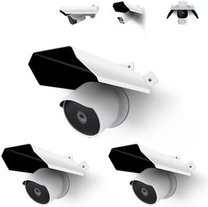 Universal Security Camera Sun Rain Cover Shield, Waterproof Protective Roof for Surveillance Camera, Outdoor Camera Shade Covers for Dome, Bullet Cameras (White 3 Pack)