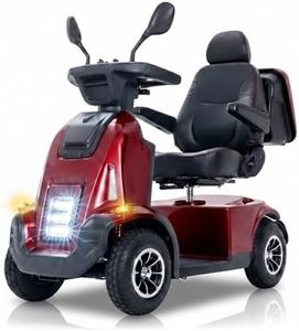 ATmobi Heavy Duty Mobility Scooter for Larger Adults - 1000W Motor, 550 lbs Extra-Wide Capacity, 32 Miles Range, 13" Off-Road Tires, 15° Slope Capability, Full Suspension
