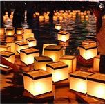 Diagtree 20 Pack Square Chinese Lanterns Wishing, Praying, Floating, River Paper Candle Light, Floating Lanterns for Lake or River, Floating Water Lanterns, Lanterns Floating 5.9 inch x 5.9 inch x 5.9 inch