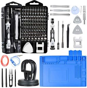 Precision Screwdriver Set Phone Repair Tool Kit, 130 In 1 DIY Repair Kit With Anti Static Mat ESD Safe Wristband, Magnetic Driver Kit for Electronics/Computer/Pad/Laptop/PC/Xbox/PS4/Camera (BLACK)