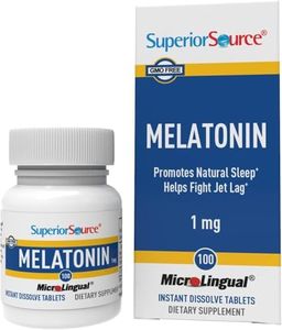 Superior Source Melatonin Under The Tongue Quick Dissolve Sublingual Tablets, with Chamomile, Natural Sleep Support, Sublingual Melatonin, for Adults, Non-GMO (Melatonin 1mg)