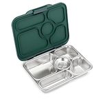 Yumbox Presto 5-Compartment Stainless Steel Leakproof Bento Box - Kale Green