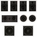 Theater Solutions TST67 in Wall and in Ceiling 6.5" Speakers 1700W Home Theater 7.2 Speaker System