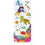 Non Slip Bath Mat for Inside Bath for Kids, Cartoon Sea Animal Bathtub Mat Shower Mat, Bathroom Mat Anti Slip with Suction Cup Machine Washable Long 40 X 16 Inch, 100 x 40cm - Turtle