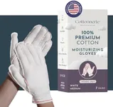 Gaxcoo Cottonnerie Cotton Gloves for Dry Hands Sleeping, Moisturizing Gloves Overnight, Hand Moisturizer Gloves, Moisture Gloves for Dry Hands Overnight, Eczema Gloves, Medium 7 Pair, Inside Out