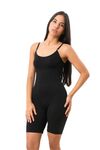 SHAPEMOUR Mid Thigh Bodysuit Bodyshaper, Sculpting Design Shapewear for Women, Body Shaper with Silicone Grip, No Steel Bones for All Day Comfort, Smooth and Seamless Fit (Black, XXL)
