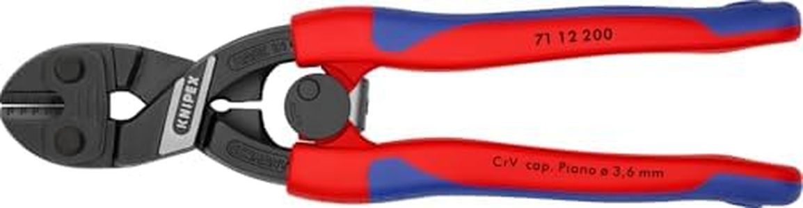 KNIPEX Cobolt Compact Bolt Cutter with Slim Multi-Component Grips 200 mm, 71 12 200