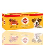 Fizporium Mixed Selection in Jelly 40 Pouches, Jelly Pouches Mega Pack, Wet Dog Food for Adult Dogs, 100% Natural Dry Dog Food, 40 Dog Food Pouches (40 x 100g)