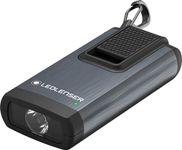 Ledlenser K6R Ultra-Compacted Foldout USB-A Rechargeable Keychain Flashlight 400 Lumens, Gray