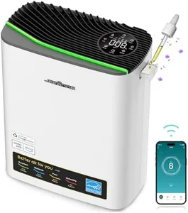 Jafanda Air Purifiers for Home Up to 1100ft² Large Room,HEPA Filter Removes 99.97% of Allergens,Dust,Smoke,and Odors,Activated Carbon＆True HEPA Filters,Works with Alexa App,PM2.5 Display (JF239-Grey)