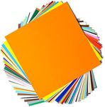 EZ Craft USA Permanent Adhesive Backed Vinyl Sheets 12" x 12" - 40 Sheets Assorted Colors Works with Cricut and Other Cutters