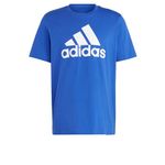 adidas Men's Essentials Single Jersey Big Logo Tee, Semi Lucid Blue, M