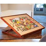 Bits and Pieces - Deluxe Swivel Puzzle Easel Board - Jigsaw Table Accessory - Non-Slip Felt Work Surface with Cover