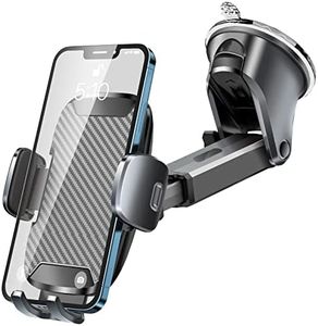 Tsryrlr Porta Cellulare da Auto [Super potenza di aspirazione] Supporto Cellulare Auto Ventosa per Cruscotto/Parabrezza,360° di Rotazione Braccio Estensibile Porta Telefono Auto per iPhone 15 ecc