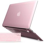 IBENZER Compatible with MacBook Air 11 Inch Case Model A1370 A1465, Soft Touch Plastic Hard Shell Case Bundle with Keyboard Cover for Mac Air 11, Rose Gold, A11MPK+1A