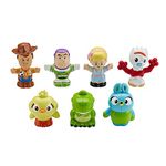 Fisher-Price Little People Toddler Toy Disney Toy Story 7 Friends Figure Set with Woody & Buzz Lightyear for Pretend Play Ages 18+ Months