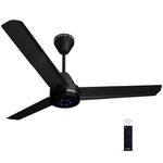 Colorbot Stella BLDC Ceiling Fans 1200mm | BEE 5 Star Rated 370 RPM | Savings up to 65% | Remote Control (Boost, Timer, LED, Reverse Mode) | 4 Years Warranty (Charcoal Black)