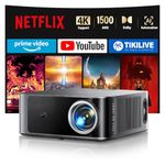 TOPTRO X9 4K Smart Projector, 1500 ANSI High Brightness, Built-in Netflix Officially, 2 * 18W Surroun Dolby Audio, ARC, FHD 1080P HDR10, Auto Focus, Keystone, WiFi 6 Bluetooth Home Cinema Projector