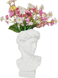 Creation Core Indoor Outdoor Heads Planter Resin Succulent Planter Vase Greek Statue Planter Urn Home Garden Decor Sculpture 6.7" H, Face