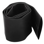 sourcingmap 35mm Dia 58mm Flat Width Heat Shrinkable Tube Shrink Tubing Sleeve Cable Wrap 1m Black